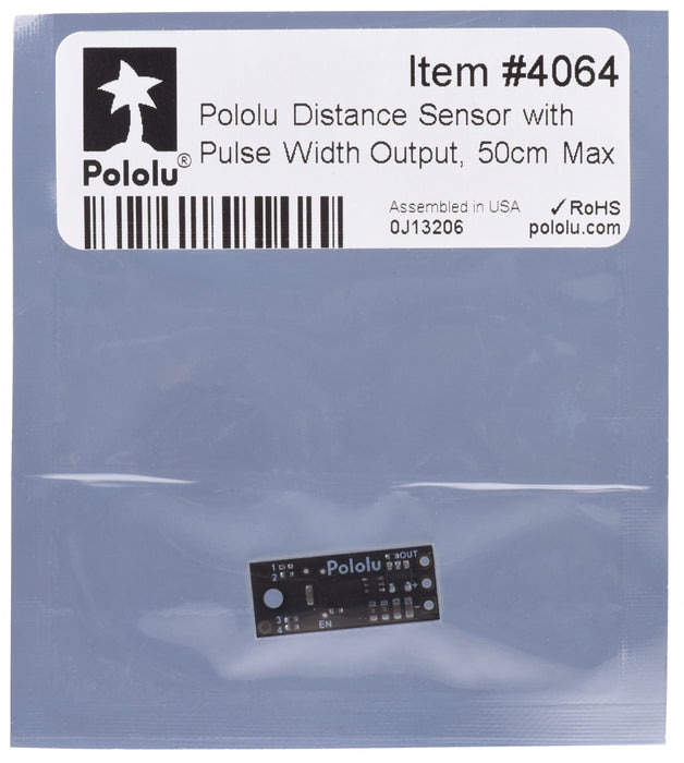 Pololu Distance Sensor with Pulse Width Output, 50cm Max