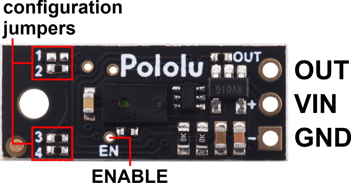 Pololu Distance Sensor with Pulse Width Output, 50cm Max