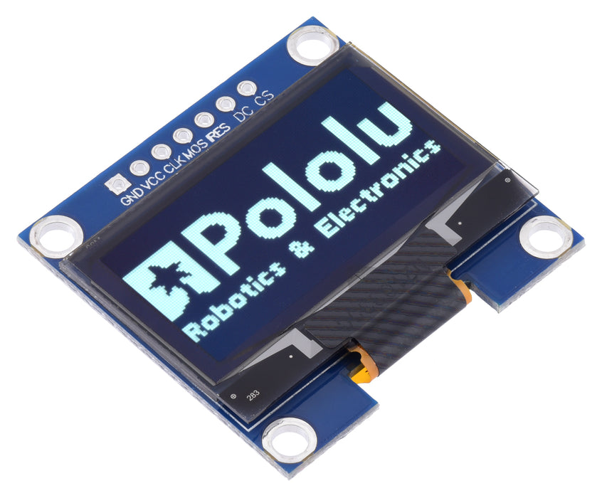 Graphical OLED Display: 128x64, 1.3", White, SPI