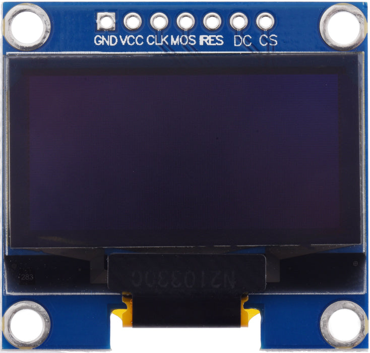 Graphical OLED Display: 128x64, 1.3", White, SPI