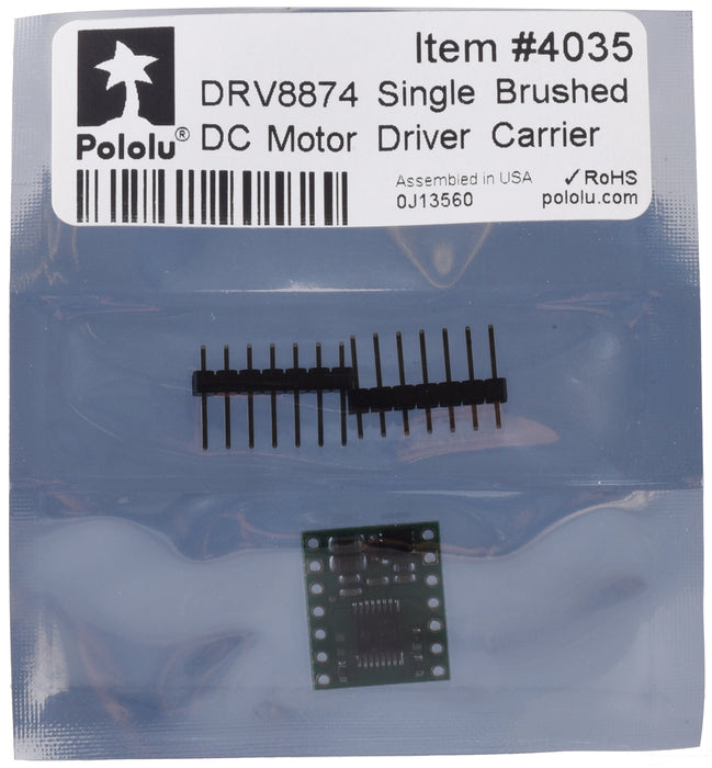 DRV8874 Single Brushed DC Motor Driver Carrier