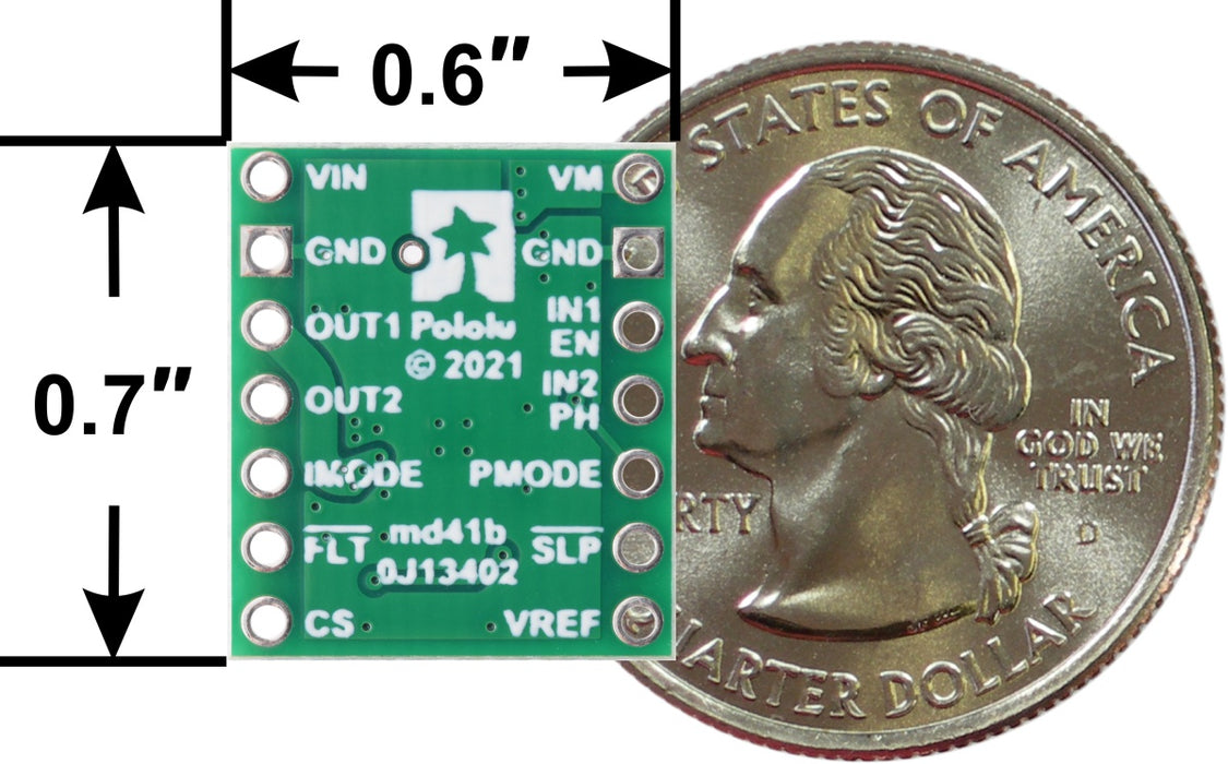 DRV8876 (QFN) Single Brushed DC Motor Driver Carrier