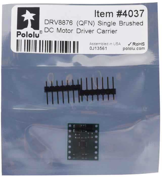 DRV8876 (QFN) Single Brushed DC Motor Driver Carrier