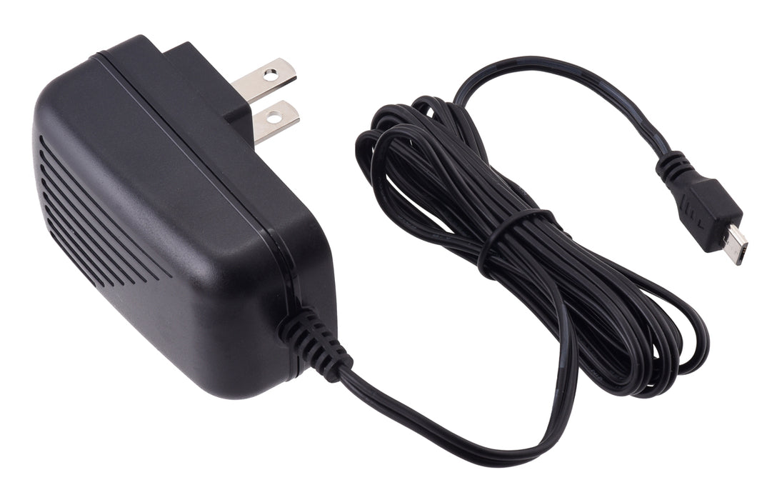 Wall Power Adapter: 5.15VDC, 2.5A, USB Micro-B Connector, 18AWG 1.5m Cable