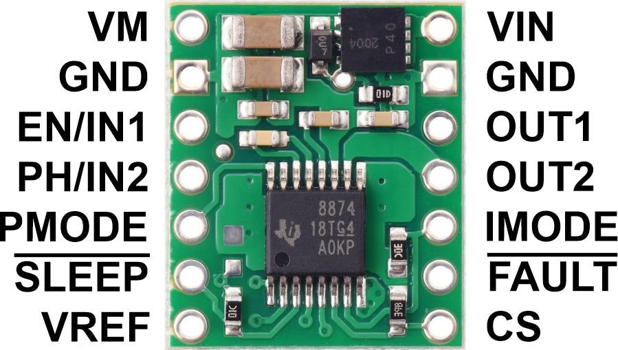 DRV8874 Single Brushed DC Motor Driver Carrier