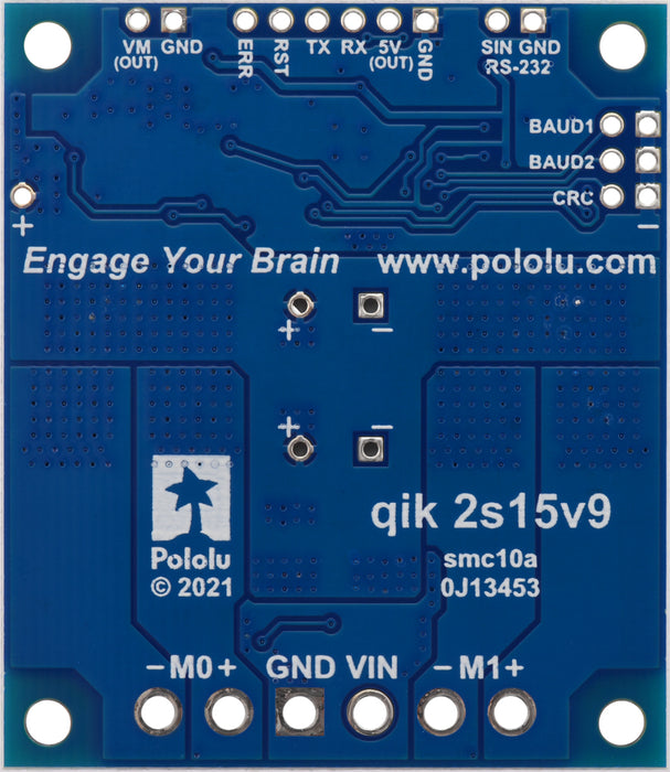 Pololu Qik 2s15v9 Dual Serial Motor Controller