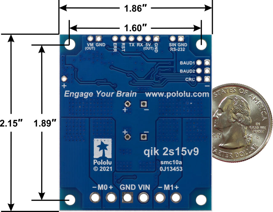 Pololu Qik 2s15v9 Dual Serial Motor Controller