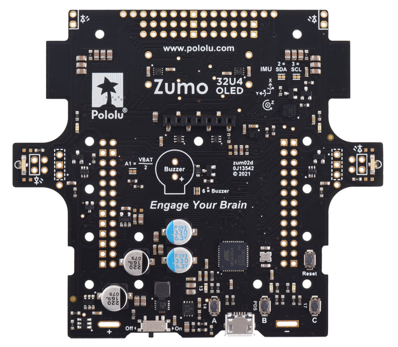 Zumo 32U4 OLED Robot Kit (No Motors)