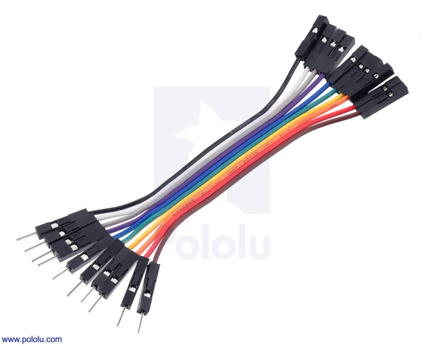 Ribbon Cable Premium Jumper Wires 10-Color M-F 3" (7.5 cm)