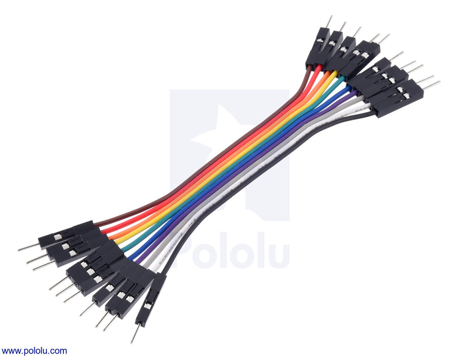 Ribbon Cable Premium Jumper Wires 10-Color M-M 3" (7.5 cm)