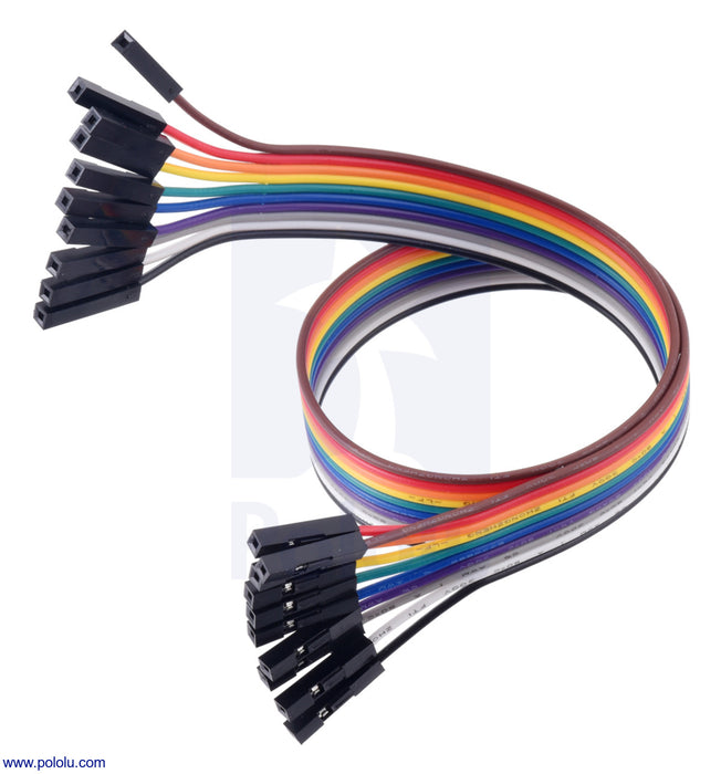 Ribbon Cable Premium Jumper Wires 10-Color F-F 12" (30 cm)