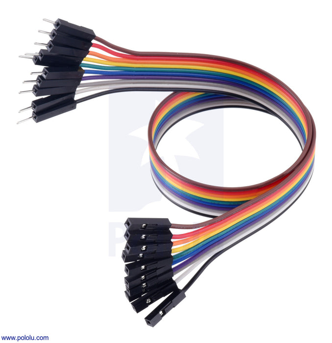 Ribbon Cable Premium Jumper Wires 10-Color M-F 12" (30 cm)