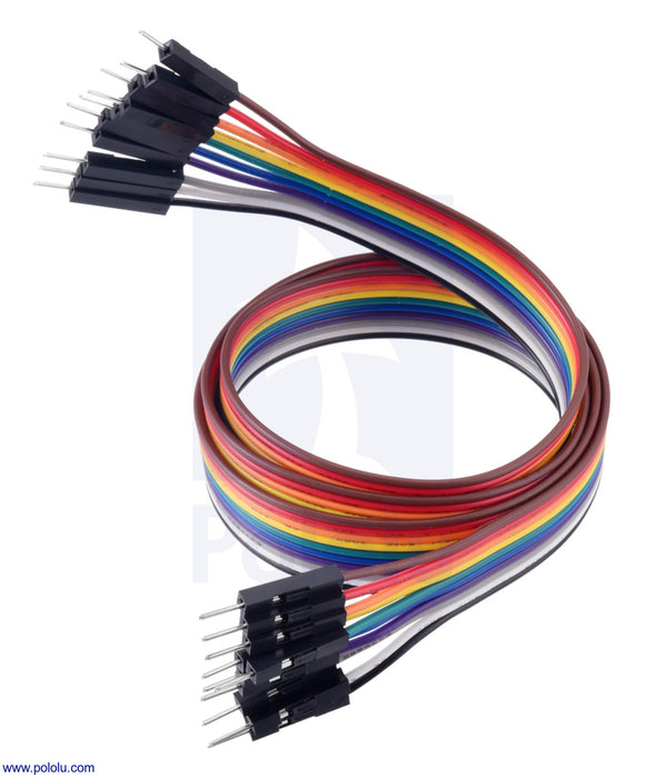 Ribbon Cable Premium Jumper Wires 10-Color M-M 24" (60 cm)