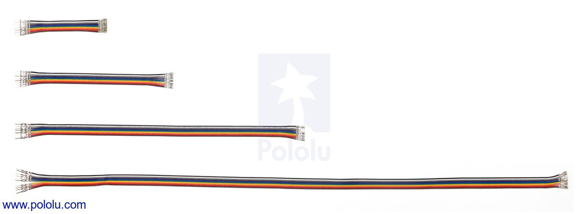 Ribbon Cable with Pre-Crimped Terminals 10-Color FF 24" (60 cm)