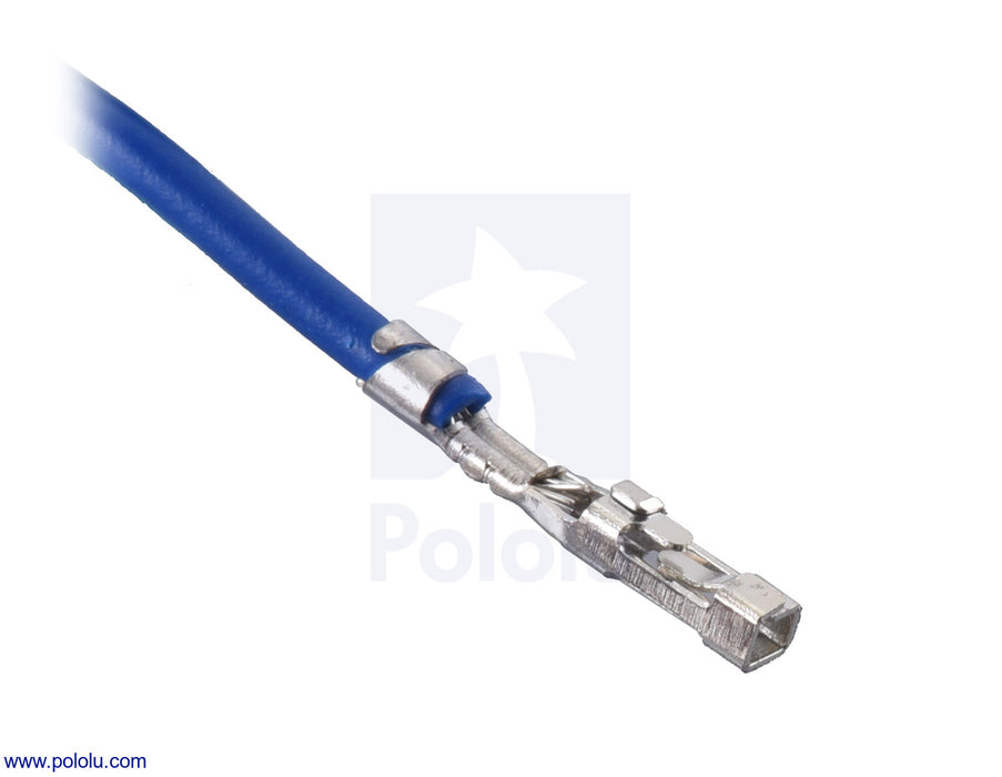 Wires with Pre-Crimped Terminals 10-Pack M-F 3" Blue