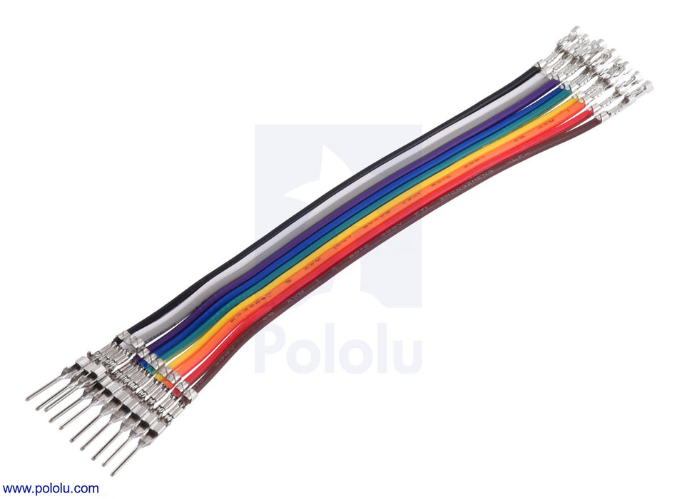 Ribbon Cable with Pre-Crimped Terminals 10-Color M-F 3" (7.5 cm)