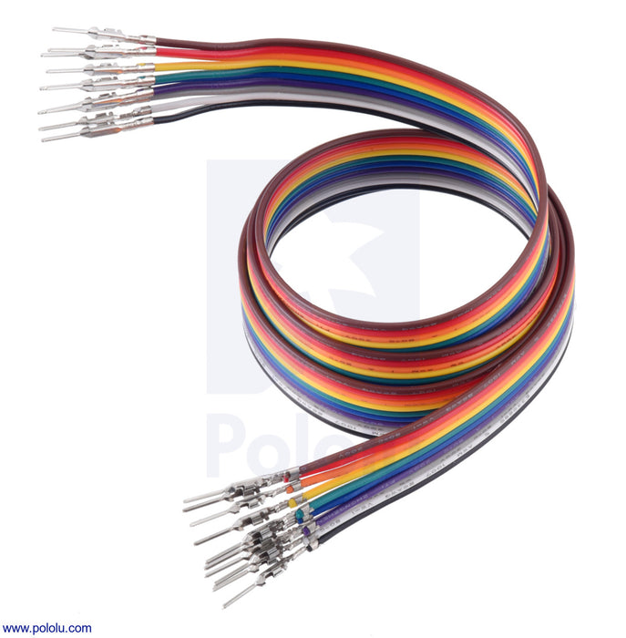 Ribbon Cable with Pre-Crimped Terminals 10-Color M-M 24" (60 cm)