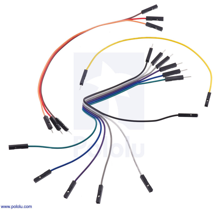 Ribbon Cable Premium Jumper Wires 10-Color M-F 12" (30 cm)