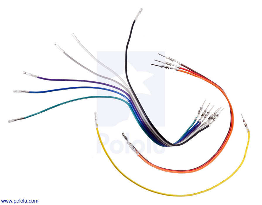 Ribbon Cable with Pre-Crimped Terminals 10-Color M-M 6" (15 cm)