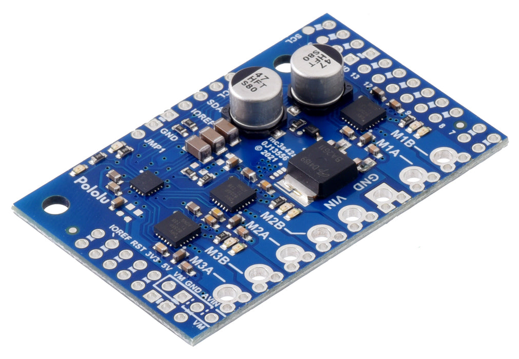 Motoron M3S256 Triple Motor Controller Shield for Arduino (No Connectors)