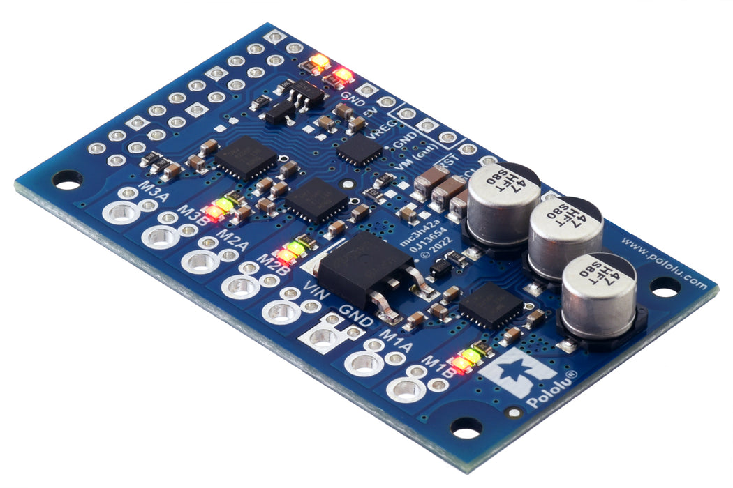 Motoron M3H256 Triple Motor Controller for Raspberry Pi (No Connectors or Standoffs)