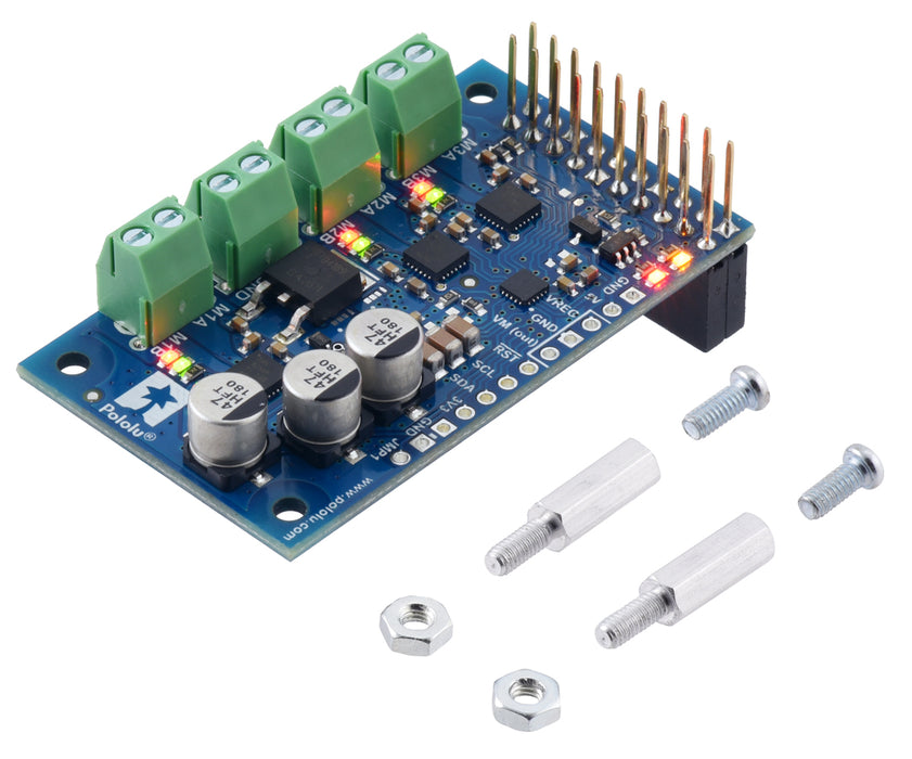 Motoron M3H256 Triple Motor Controller for Raspberry Pi (Connectors Soldered)