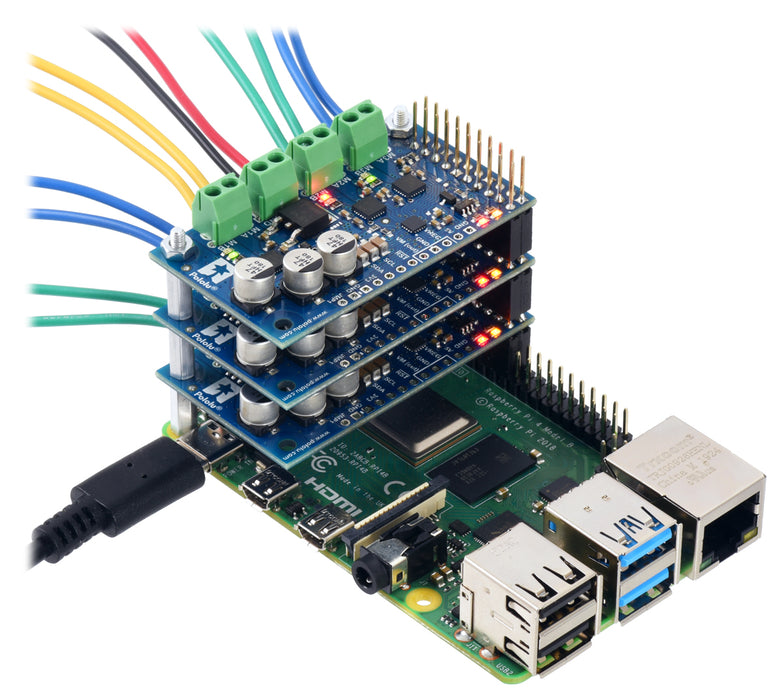 Motoron M3H256 Triple Motor Controller for Raspberry Pi (Connectors Soldered)