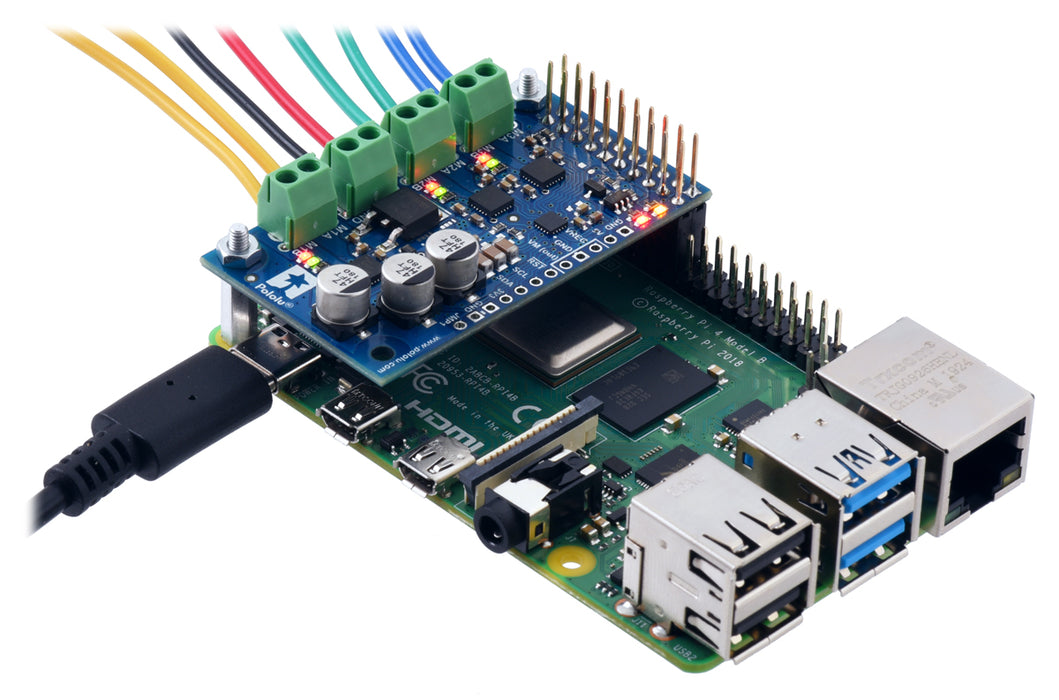 Motoron M3H256 Triple Motor Controller for Raspberry Pi (No Connectors or Standoffs)