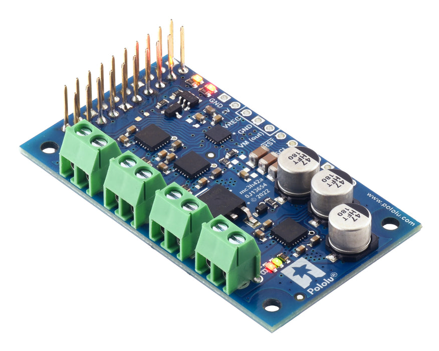 Motoron M3H256 Triple Motor Controller for Raspberry Pi (Connectors Soldered)