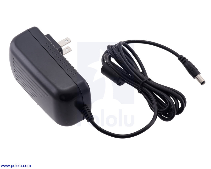 Wall Power Adapter: 12VDC, 3A, 5.5×2.1mm Barrel Jack, Center-Positive