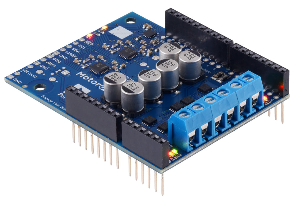 Motoron M2S18v18 Dual High-Power Motor Controller Shield for Arduino (Connectors Soldered)