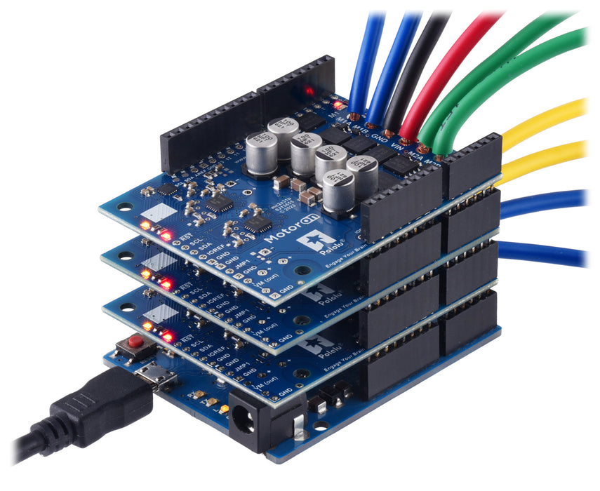 Motoron M2S24v16 Dual High-Power Motor Controller Shield for Arduino (No Connectors)