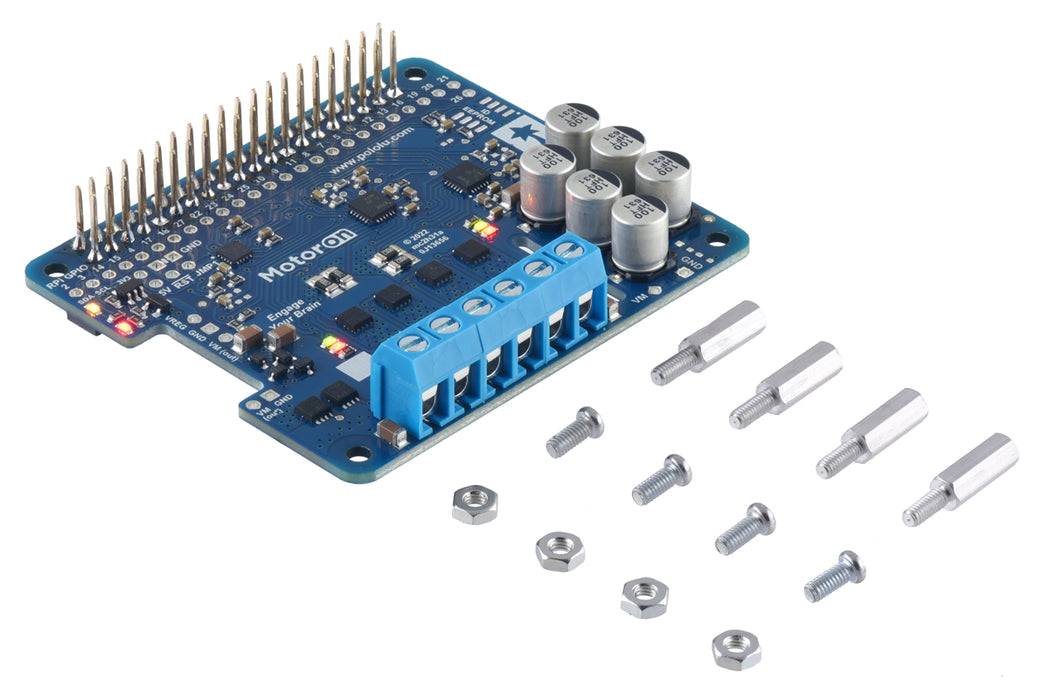 Motoron M2H24v14 Dual High-Power Motor Controller for Raspberry Pi (Connectors Soldered)