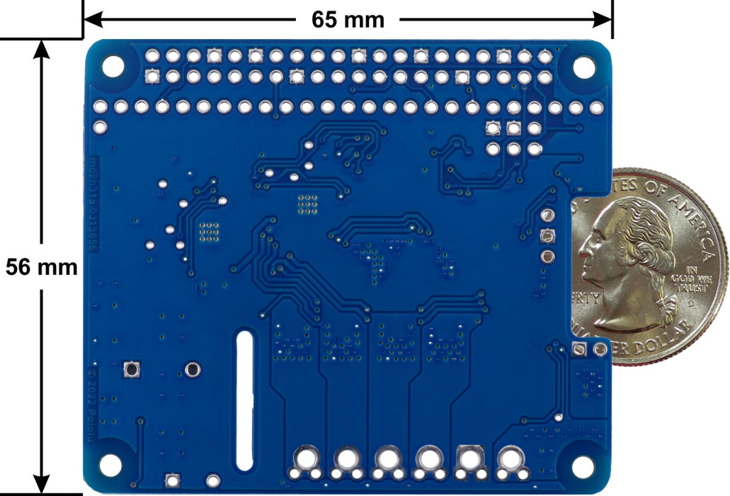 Motoron M2H24v14 Dual High-Power Motor Controller for Raspberry Pi (No Connectors or Standoffs)