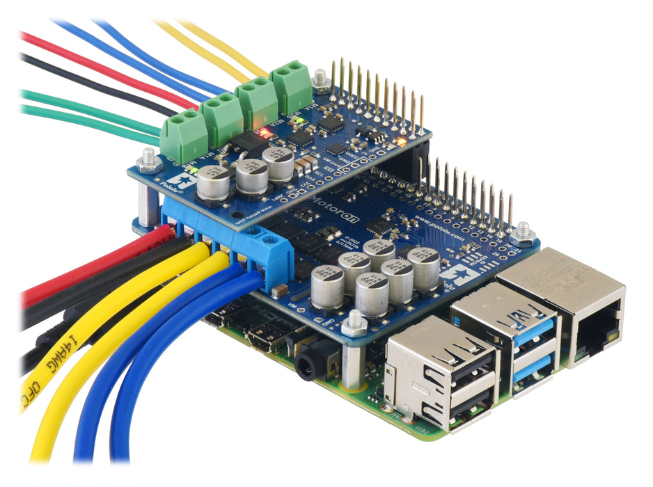 Motoron M2H18v20 Dual High-Power Motor Controller for Raspberry Pi (Connectors Soldered)