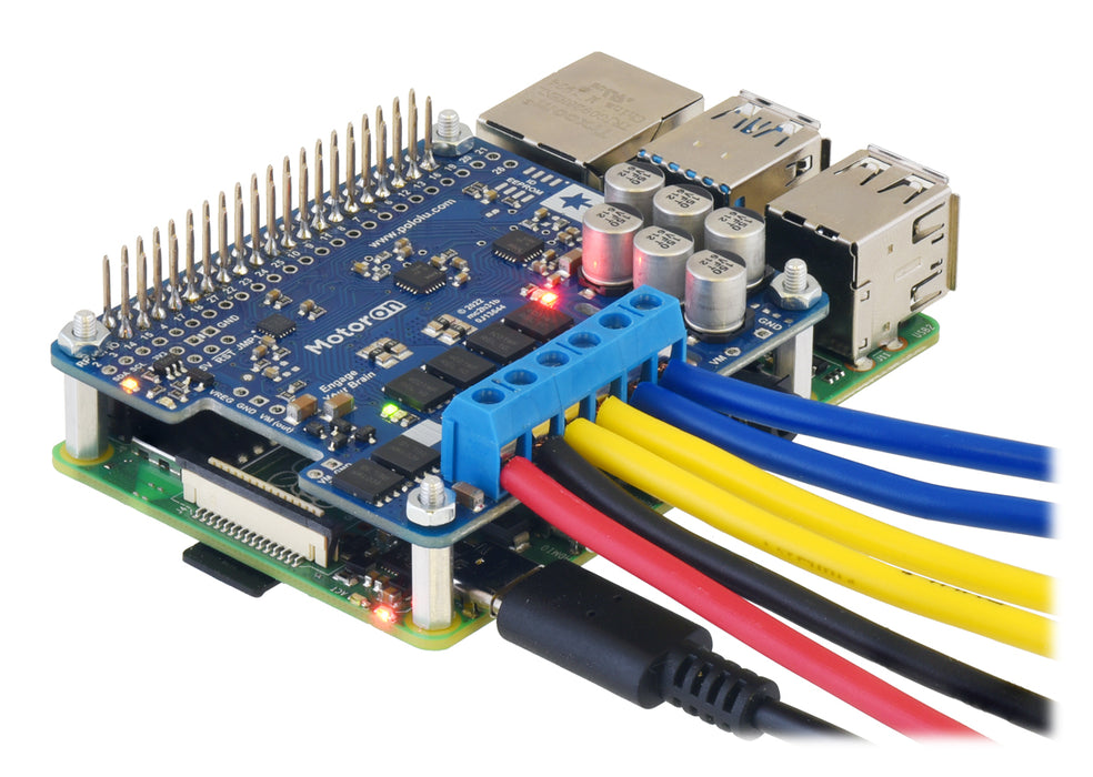 Motoron M2H18v20 Dual High-Power Motor Controller for Raspberry Pi (Connectors Soldered)