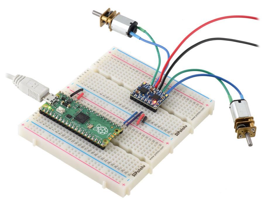 Motoron M2T256 Dual I²C Motor Controller (Header Pins Soldered)