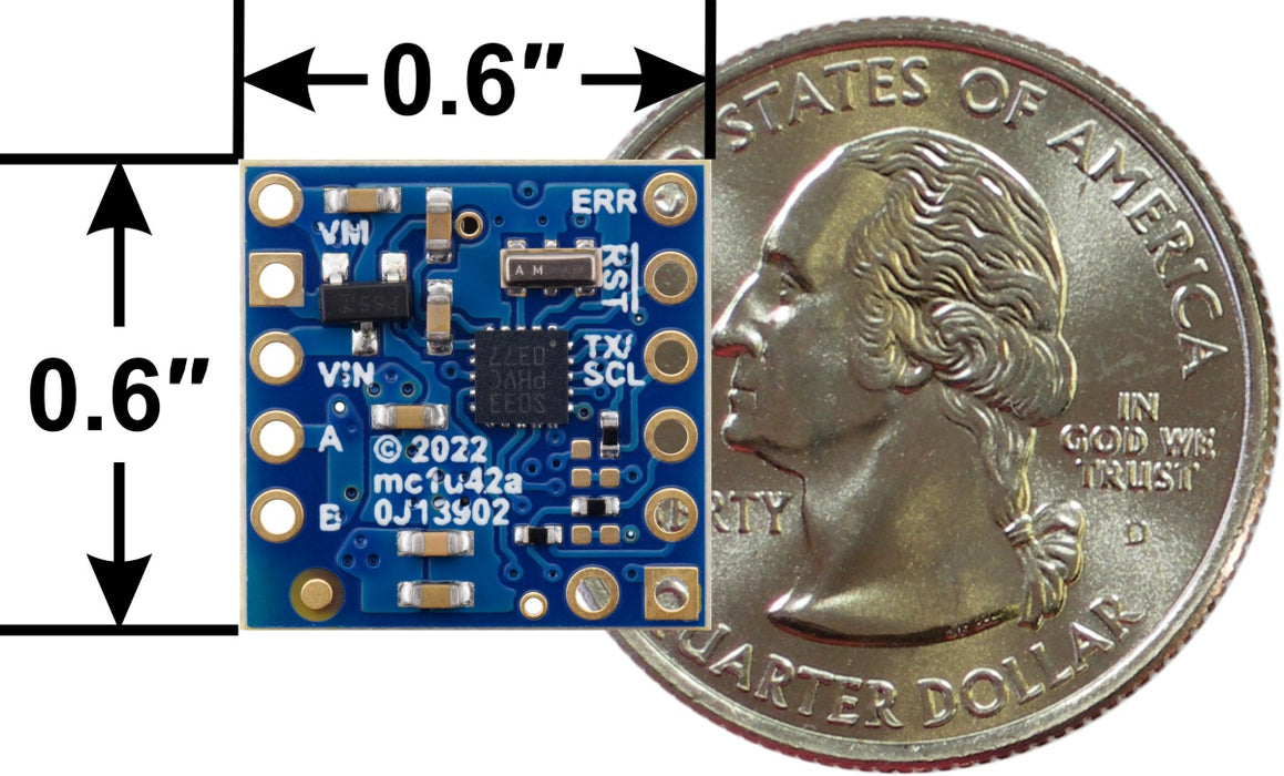 Motoron M1U256 Single Serial Motor Controller (Header Pins Soldered)