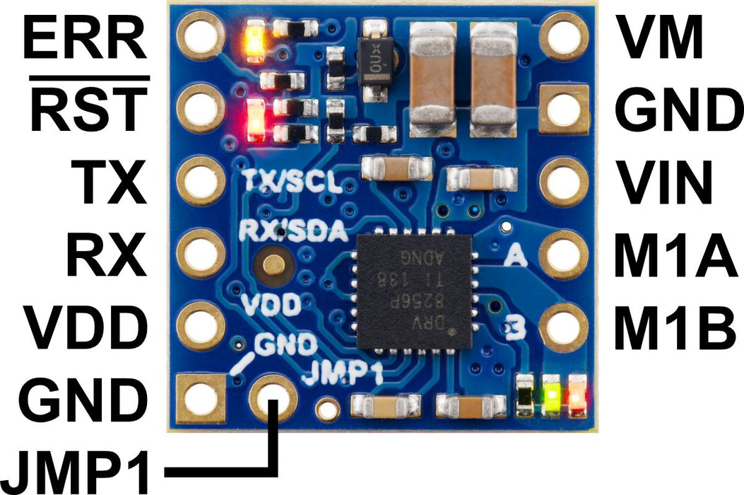 Motoron M1U256 Single Serial Motor Controller (Header Pins Soldered)