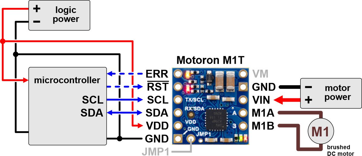 Motoron M1T256 Single I²C Motor Controller