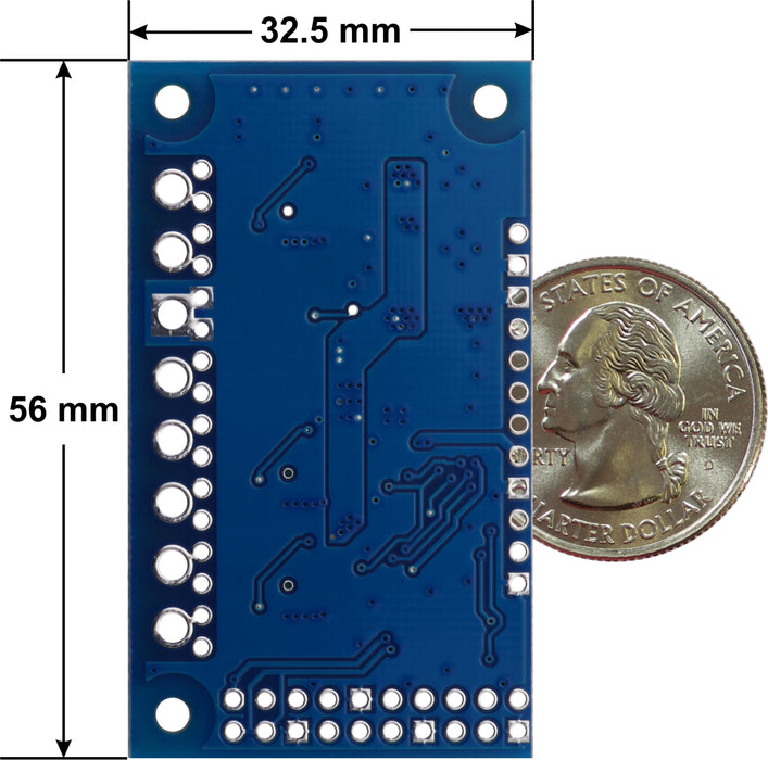 Motoron M3H550 Triple Motor Controller for Raspberry Pi (No Connectors or Standoffs)