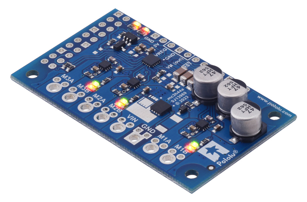 Motoron M3H550 Triple Motor Controller for Raspberry Pi (No Connectors or Standoffs)