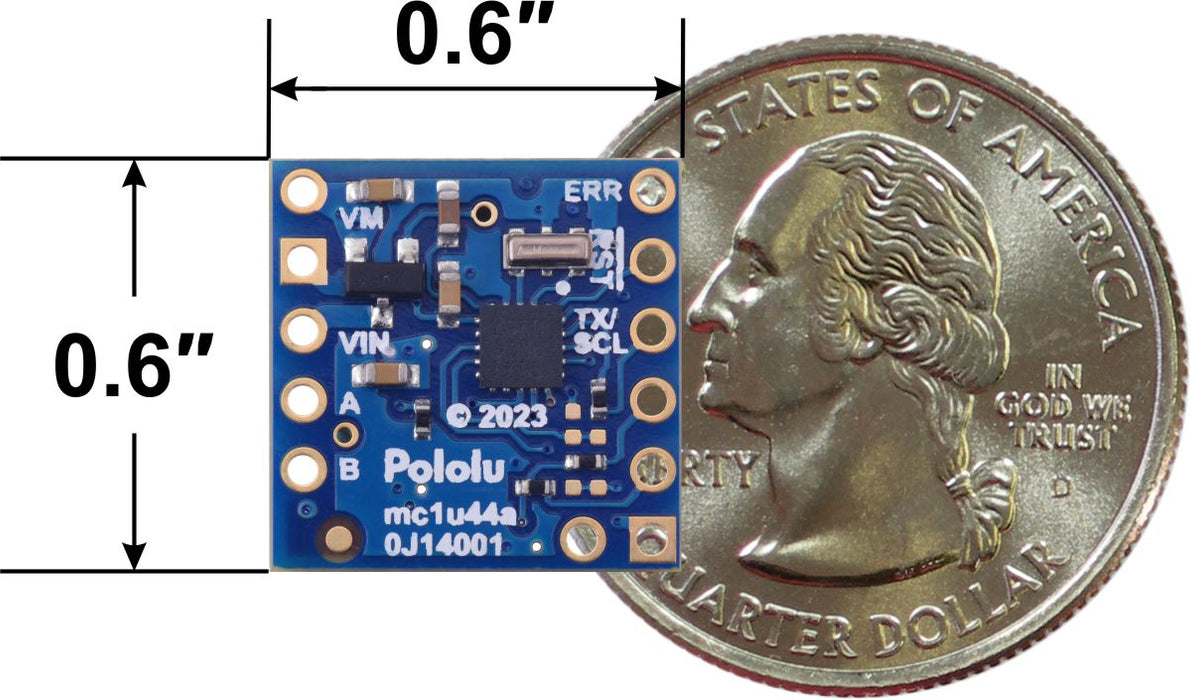 Motoron M1U550 Single Serial Motor Controller (Header Pins Soldered)