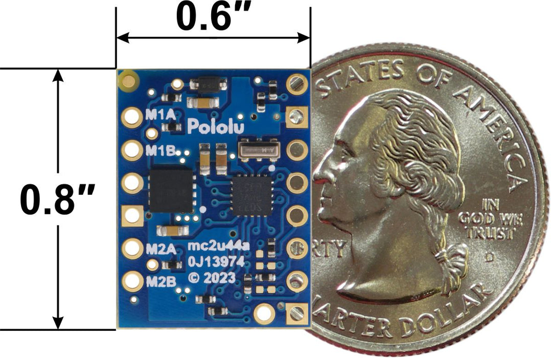 Motoron M2U550 Dual Serial Motor Controller (Header Pins Soldered)