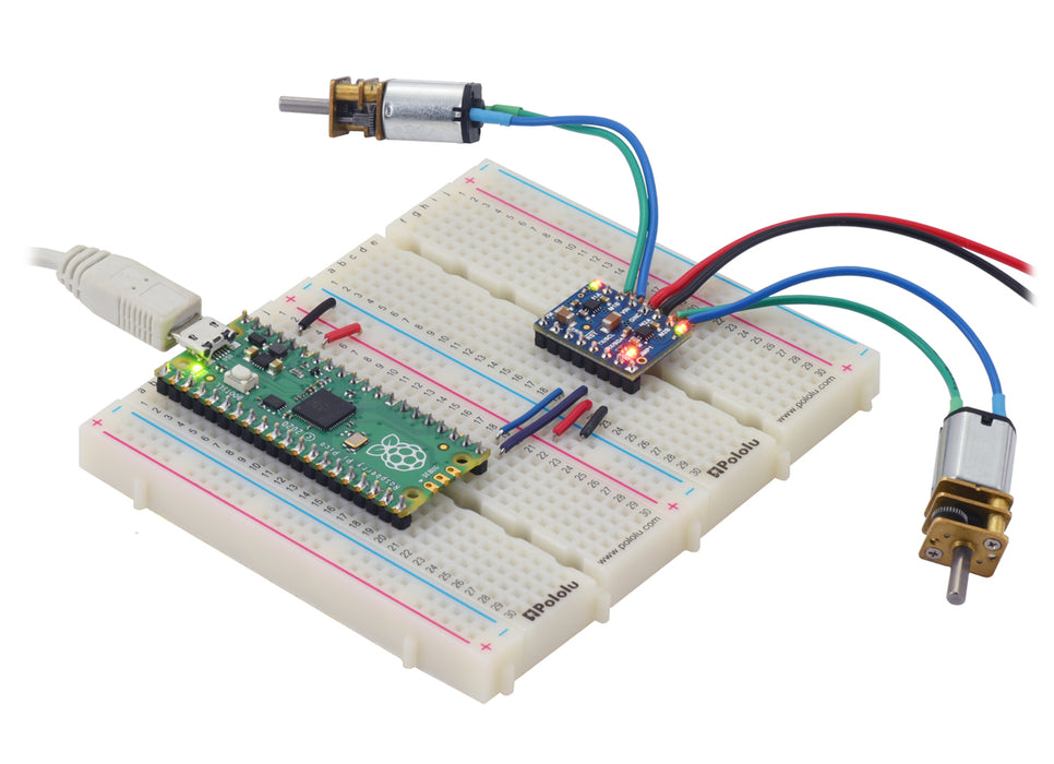 Motoron M2T550 Dual I²C Motor Controller (Header Pins Soldered)