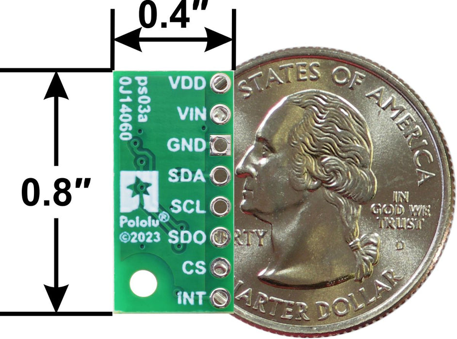 LPS22DF Pressure/Altitude Sensor Carrier with Voltage Regulator
