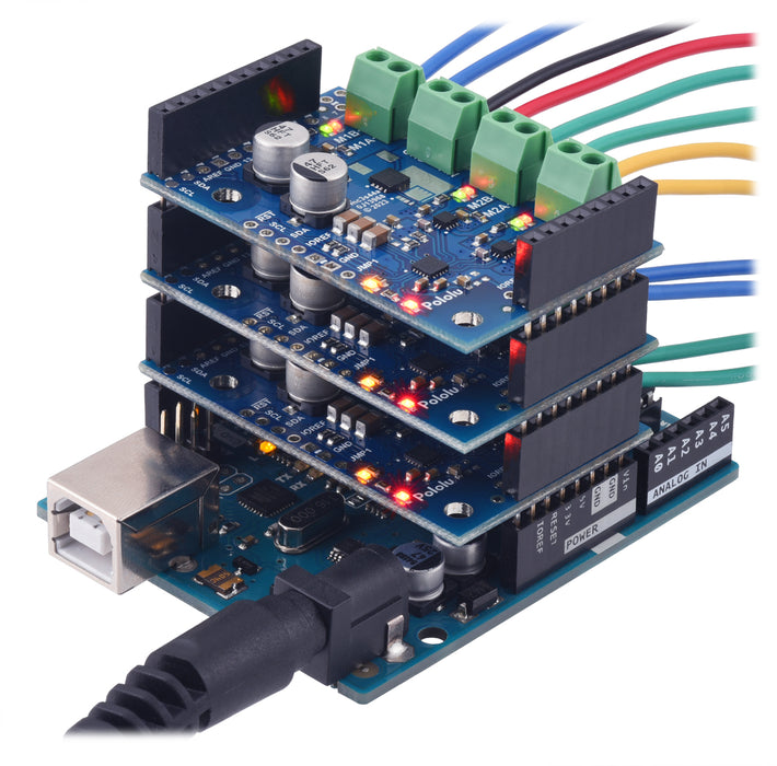 Motoron M3S550 Triple Motor Controller Shield for Arduino (No Connectors)