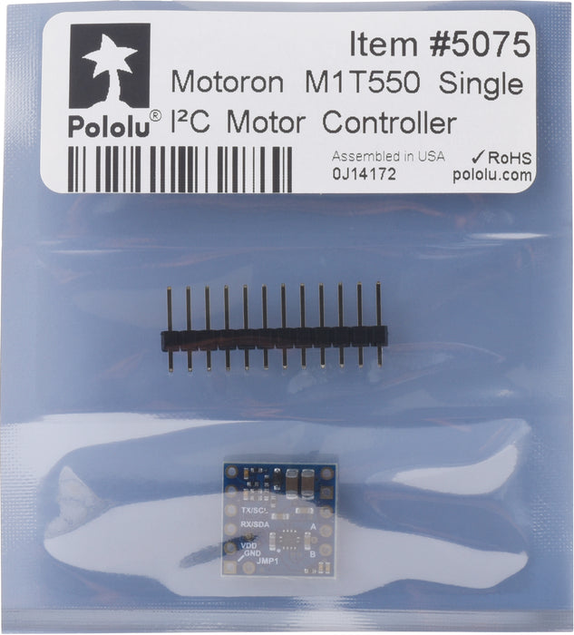 Motoron M1T550 Single I²C Motor Controller