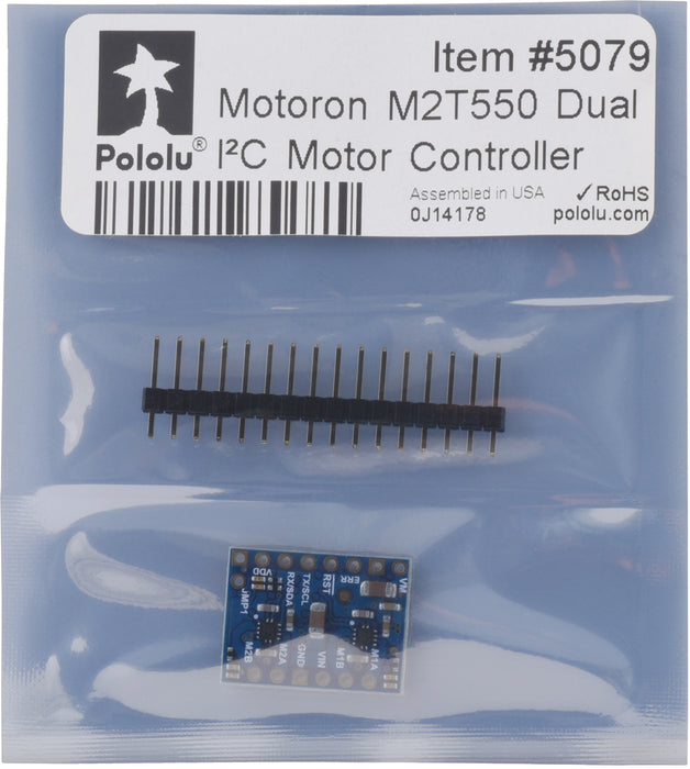 Motoron M2T550 Dual I²C Motor Controller