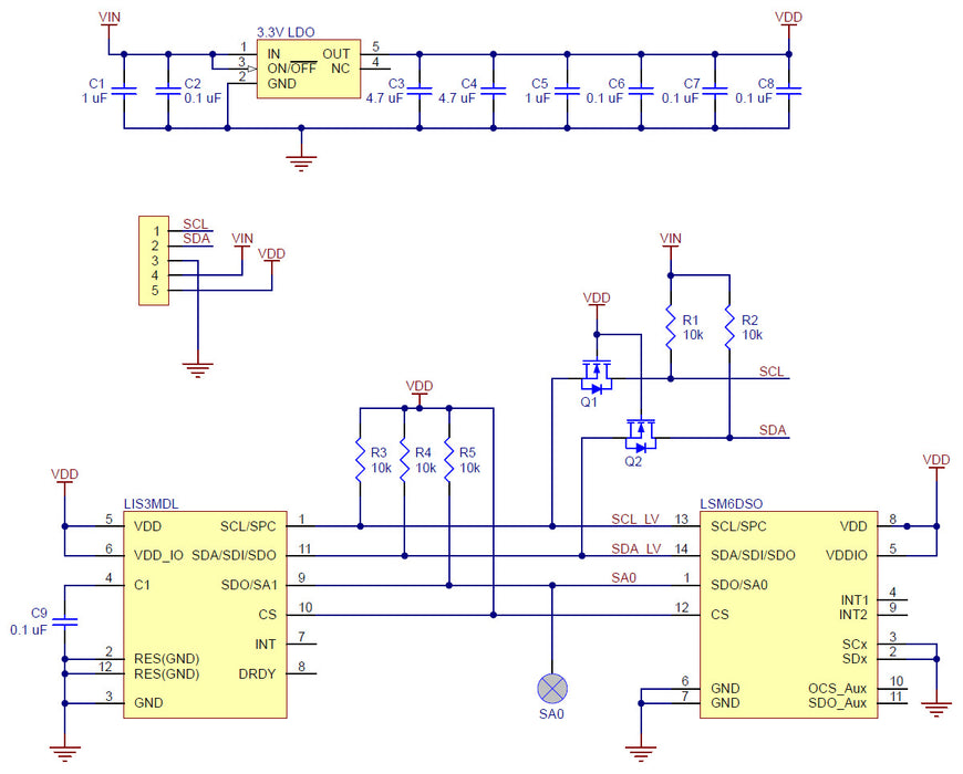 MinIMU-9 v6 Gyro, Accelerometer, and Compass (LSM6DSO and LIS3MDL Carrier)